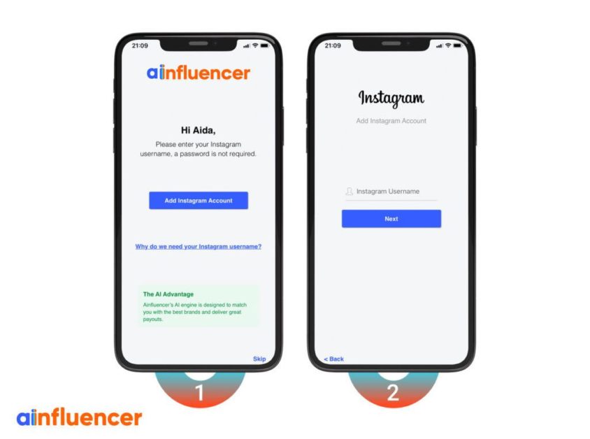 Connect you Instagram account to Ainfluencer