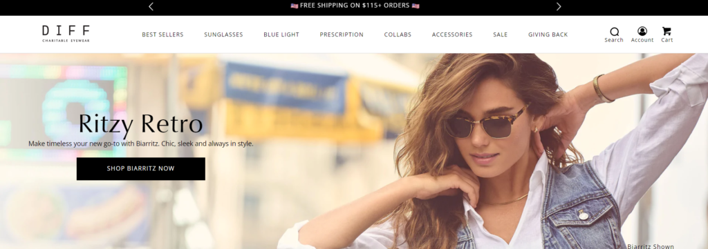 DIFF Eyewear-Homepage