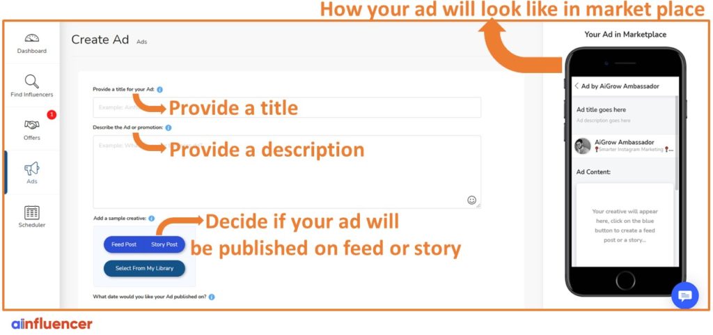 write a title and description for your ad