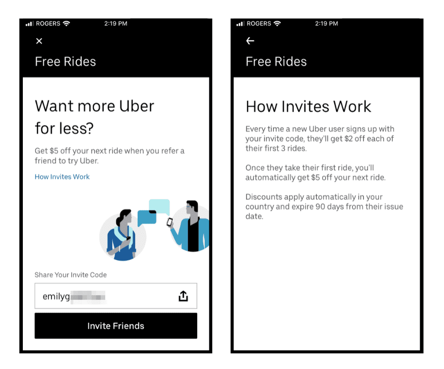 Uber using referral programs