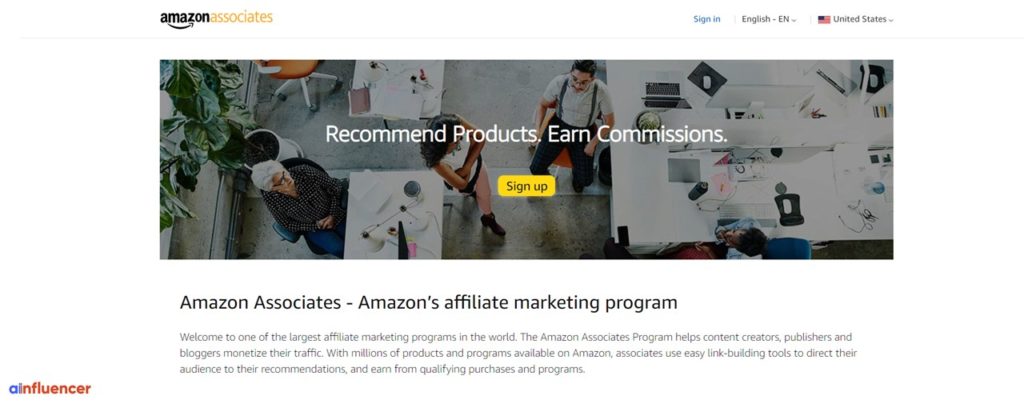 Affiliate Marketing Examples - Amazon