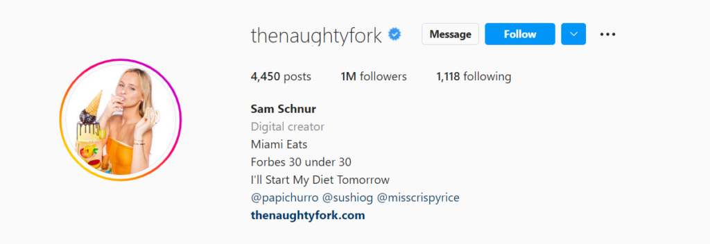 funny instagram bios for food bloggers