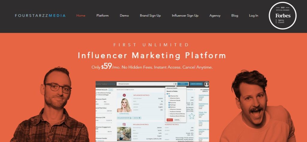 Fourstarzz-influencer marketing tools