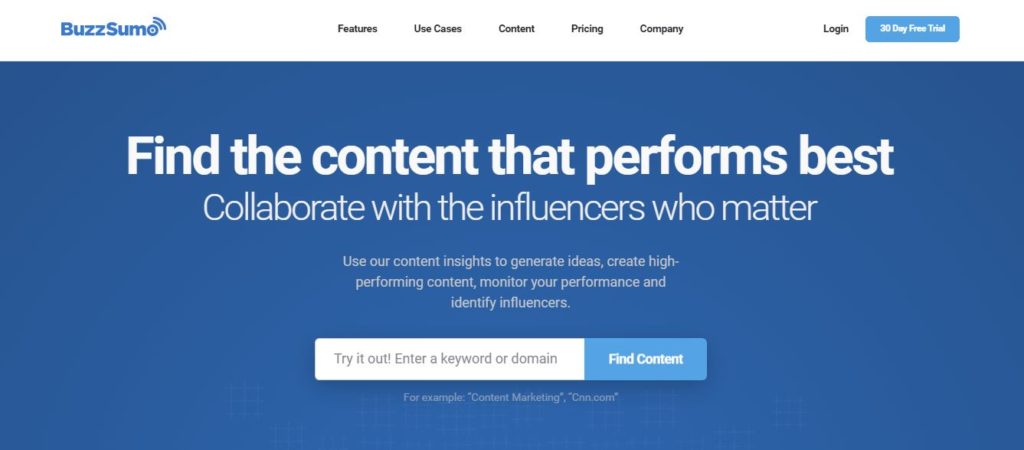 buzzsumo-influencer marketing tool