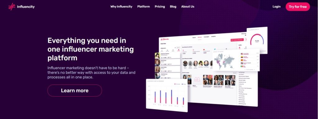 Influencity - influencer marketing hub