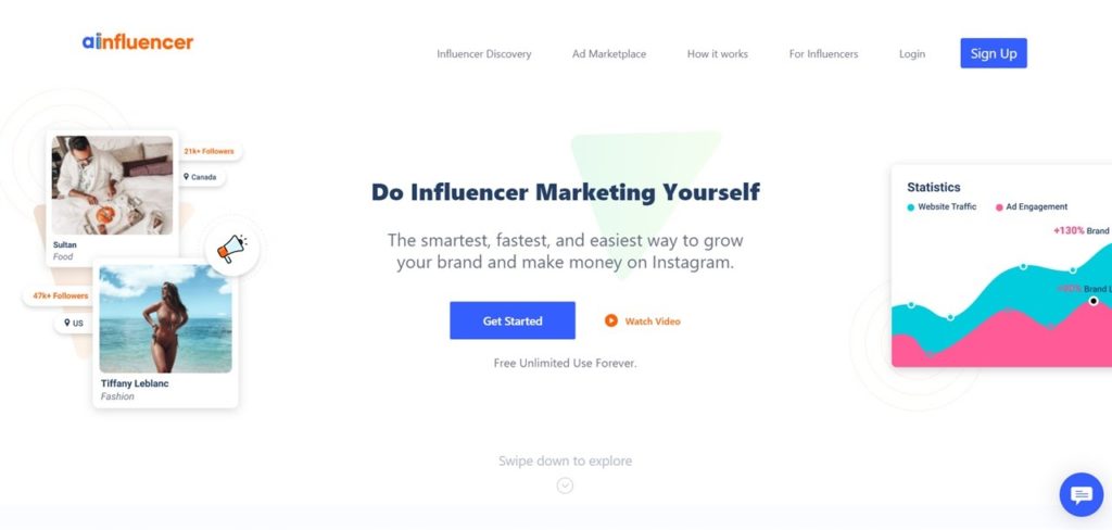 Influencer - an Instagram influencer program marketplace