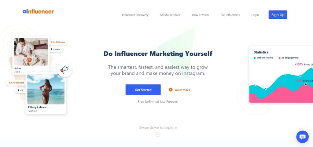 Ainfluencer-homepage