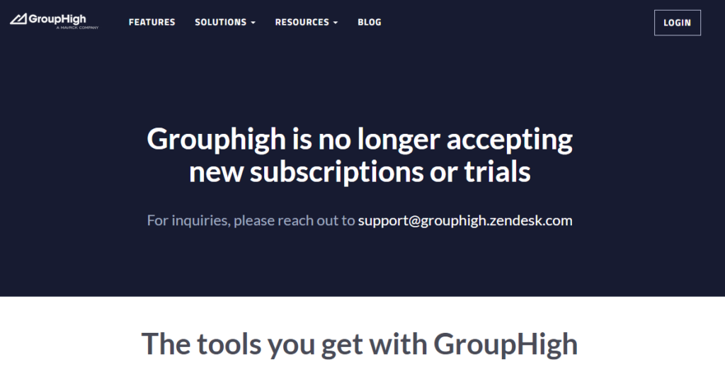 GroupHigh Homepage