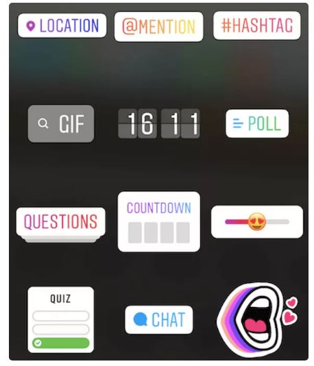 Instagram story features