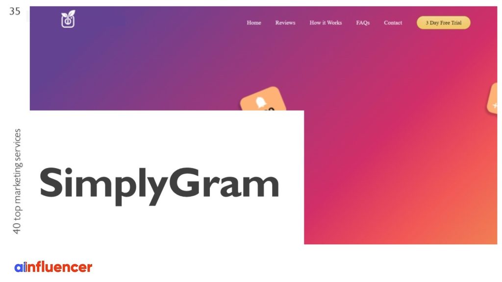 Instagram growth service: SimplyGram