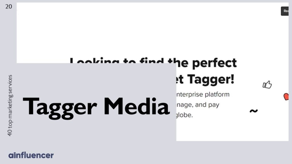 Influencer Instagram marketing service: Tagger Media