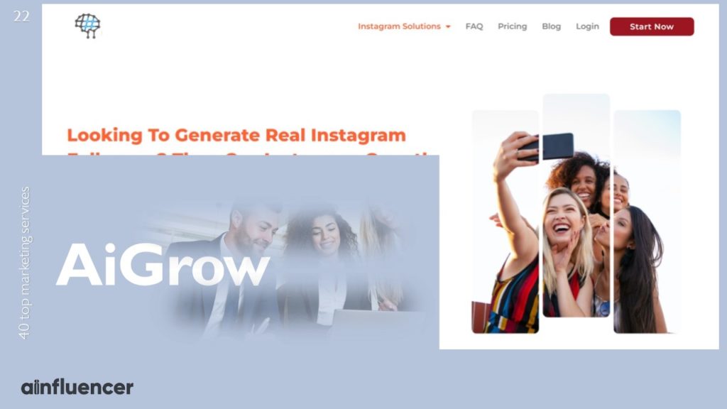 Instagram growth service: AiGrow