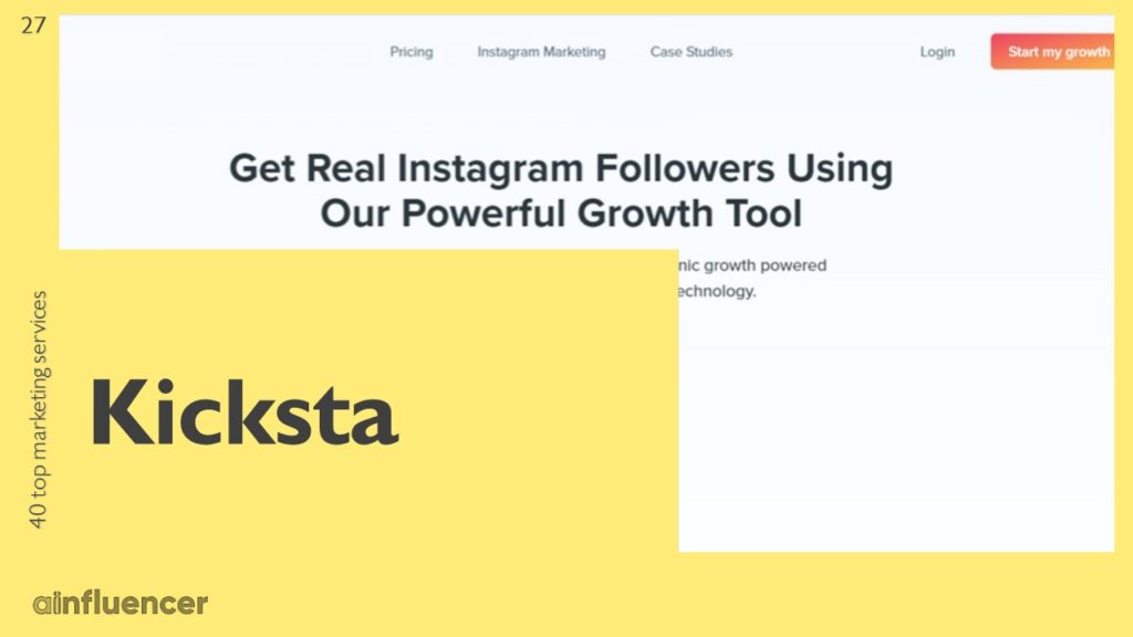 Instagram growth service: Kicksta
