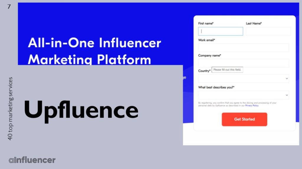 Influencer Instagram marketing service: Upfluence