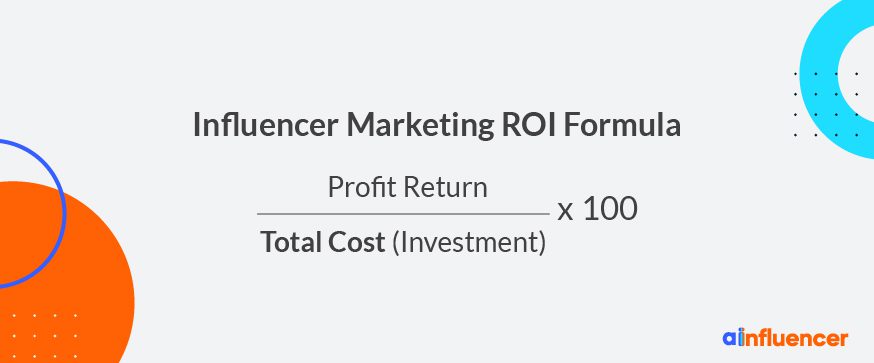Influencer marketing ROI formula