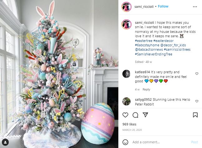 decorate Easter tree