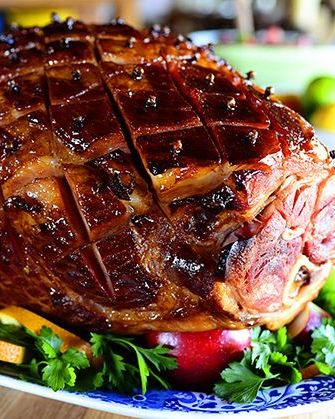 Easter-dinner-glazed-Easter-ham