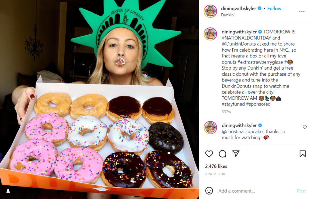 Dunkin’ Donuts On National Donut Day