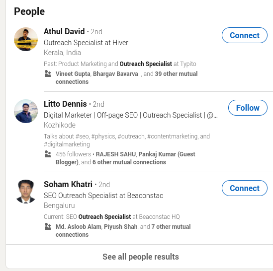 LinkedIn- individual employees to follow