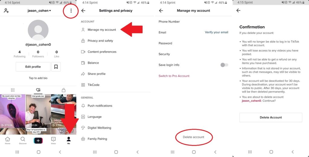 How to Delete TikTok Account on Android