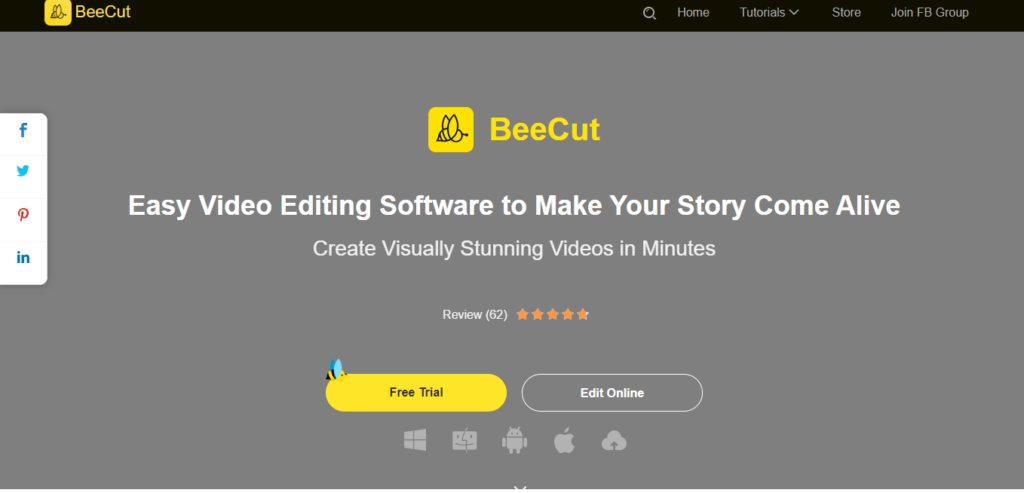 BeeCut dashboard 