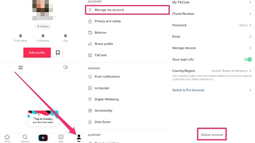 How to delete a TikTok account?