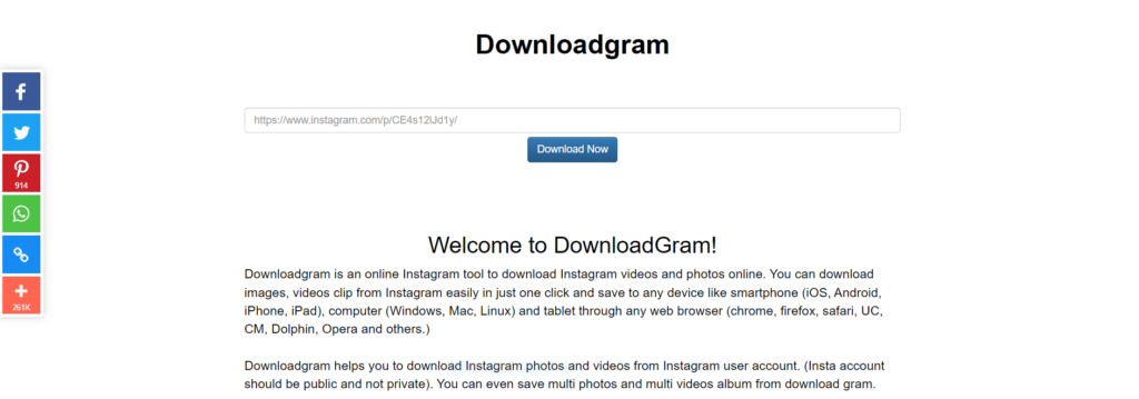 Instagram downloader-Downloadgram