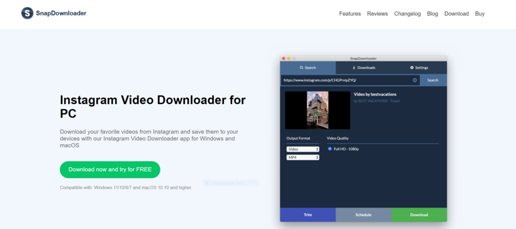 Download Instagram reel - SnapDownloader