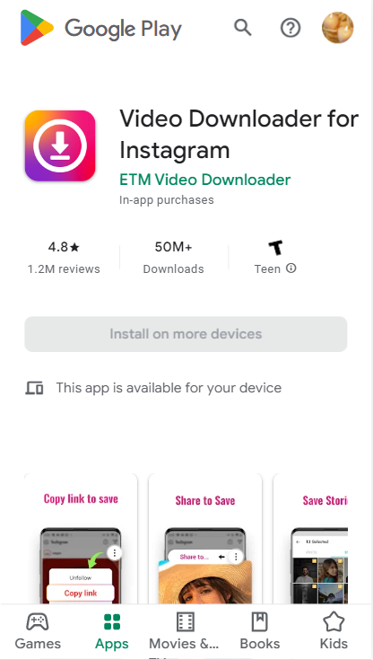 Video Downloader for Instagram