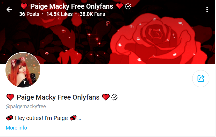 Paige Macky-Hot onlyFans aacount