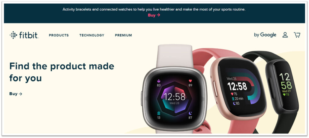 Fitbit Homepage