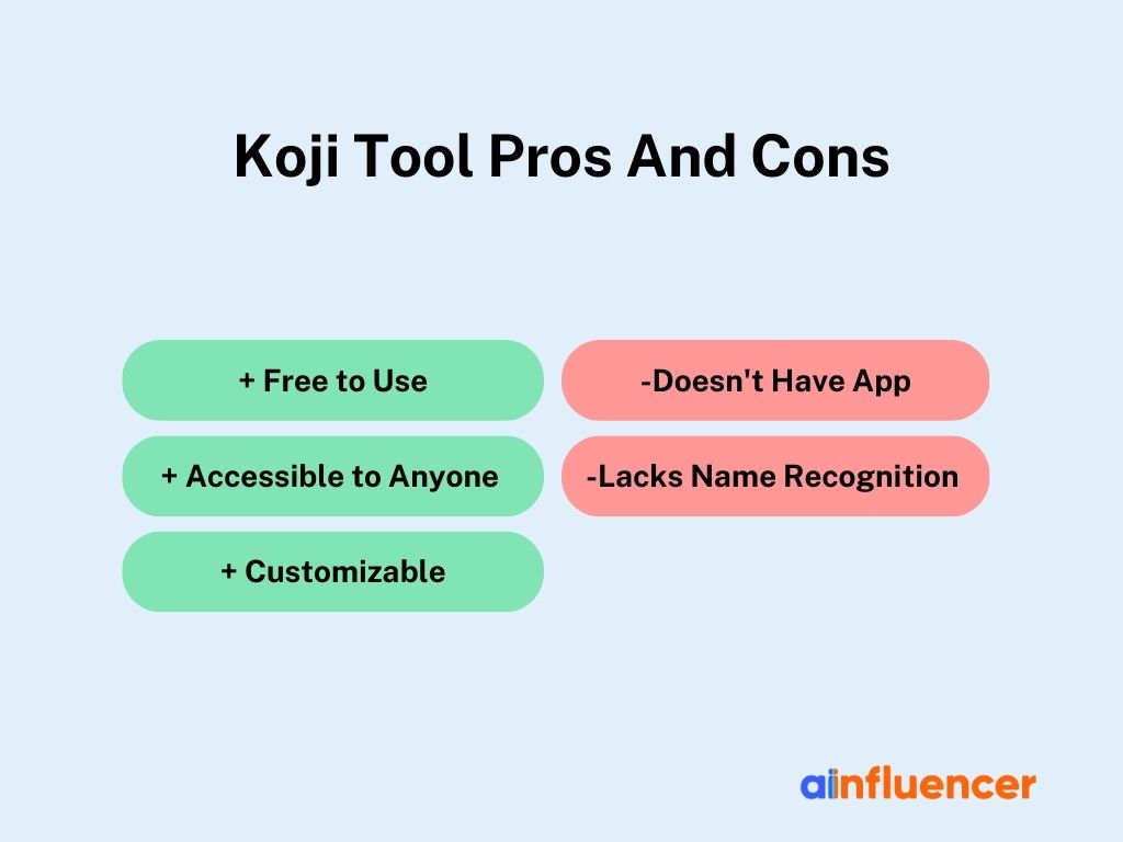 Pros and Cons of Koji Tool