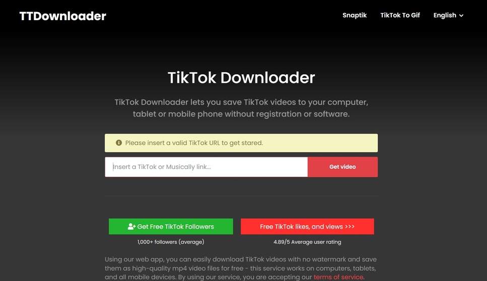 how to save videos on TikTok - TTDownloader