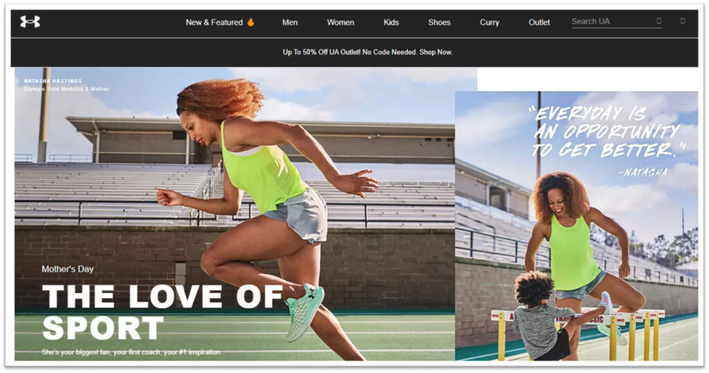 Under Armour Homepage