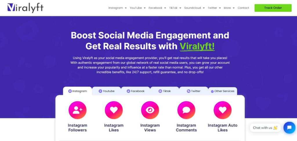 Viralyft Homepage 