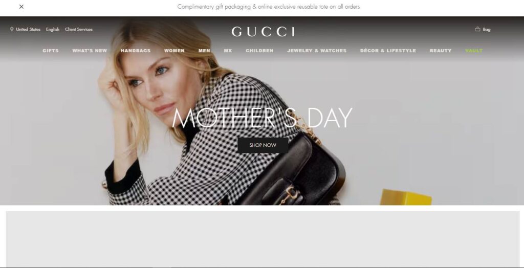 Gucci Homepage