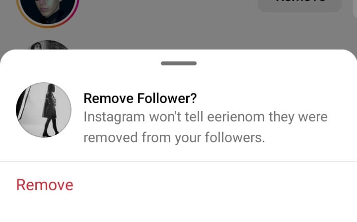 Removing a Follower on Instagram