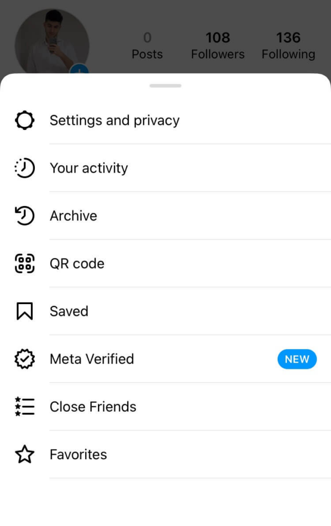 Make Instagram account private - setting