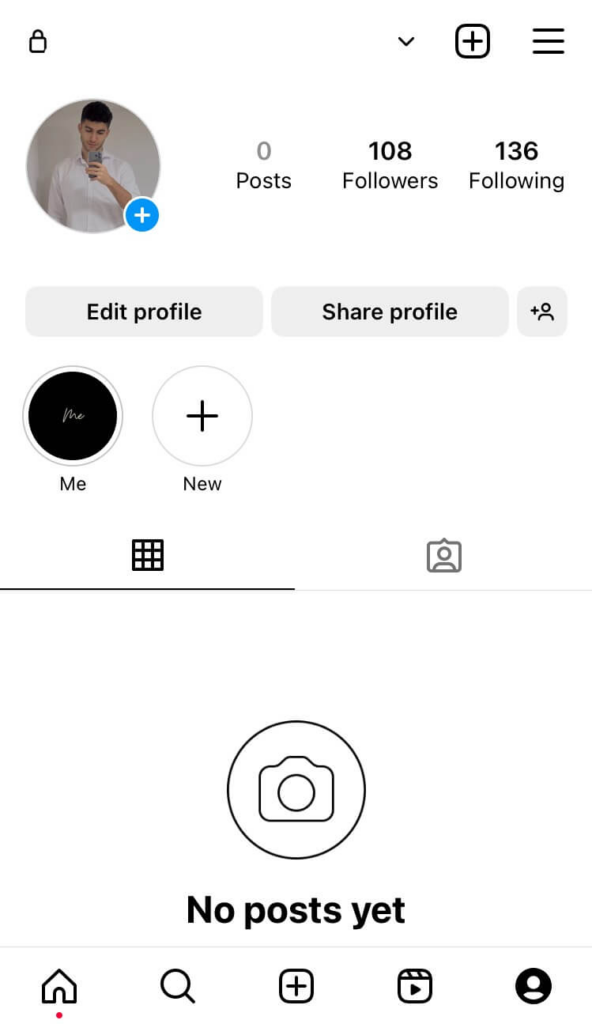 how to make Instagram private - profile page