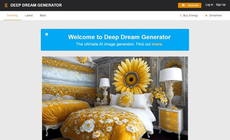 Deep Dream Generator - AI image generator tool