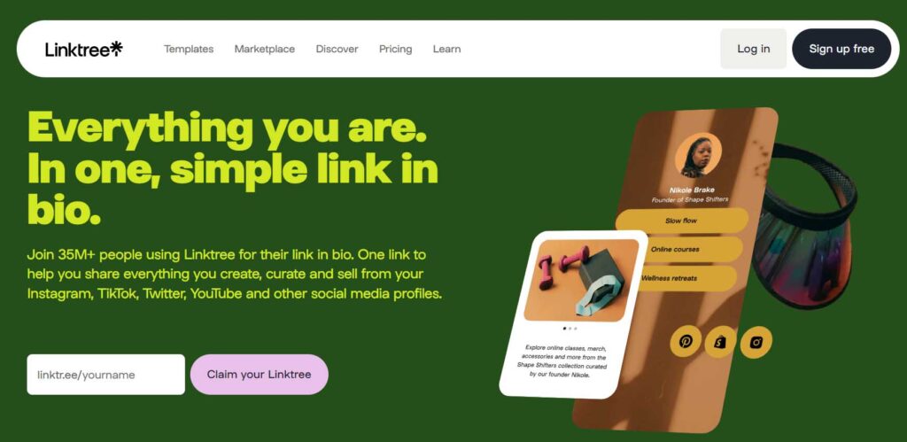 LinkTree Home Page