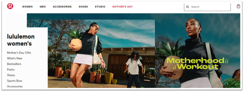 lululemon homepage