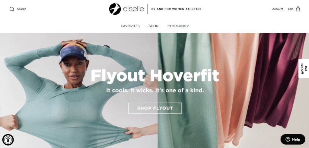 Oiselle Homepage