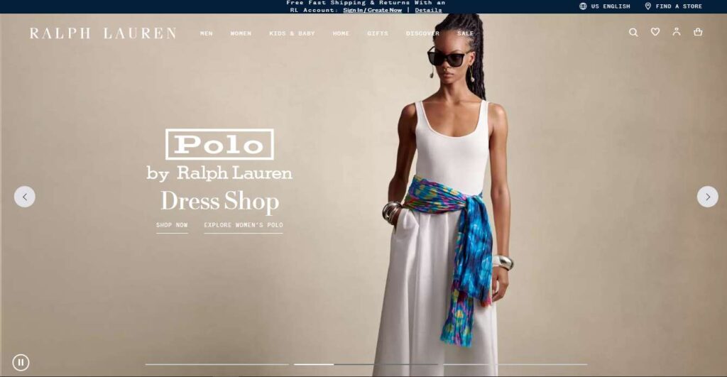 Ralph Lauren Homepage