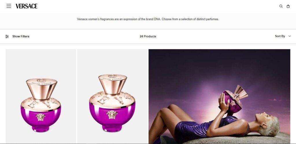 Versace Homepage