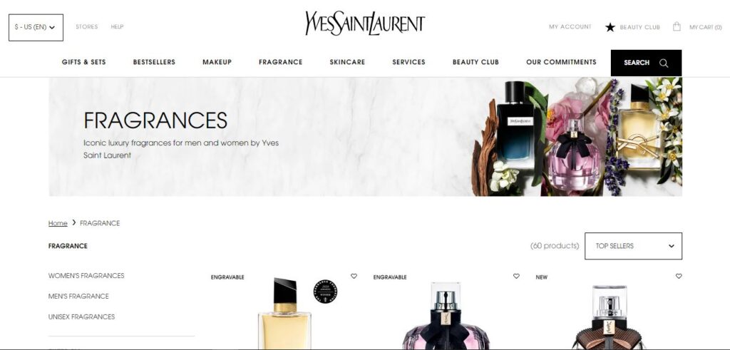 Yves Saint Laurent Homepage