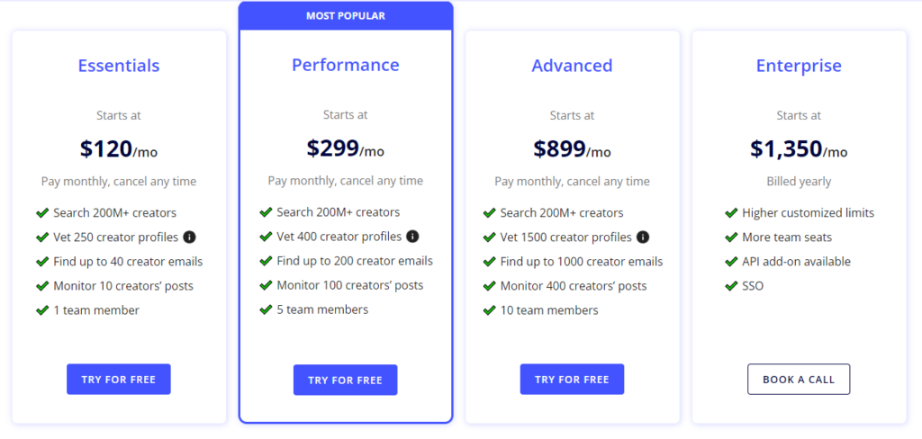 Modash Pricing