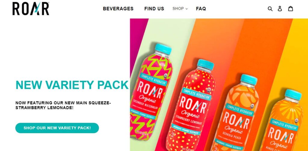 Roar Organic Homepage