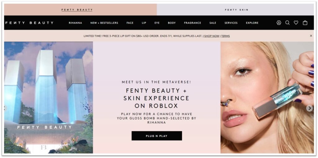 Fenty Beauty Homepage