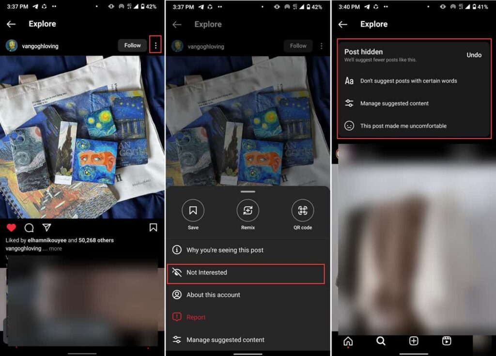 Hide Not Interested Posts On Instagram